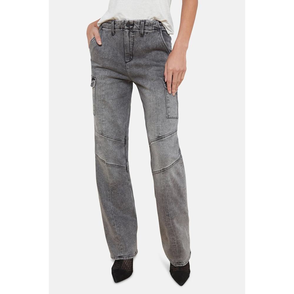 L'AGENCE Brooklyn‎ High Rise Utility Wide Leg Jean Magnesite Women’s Size 23